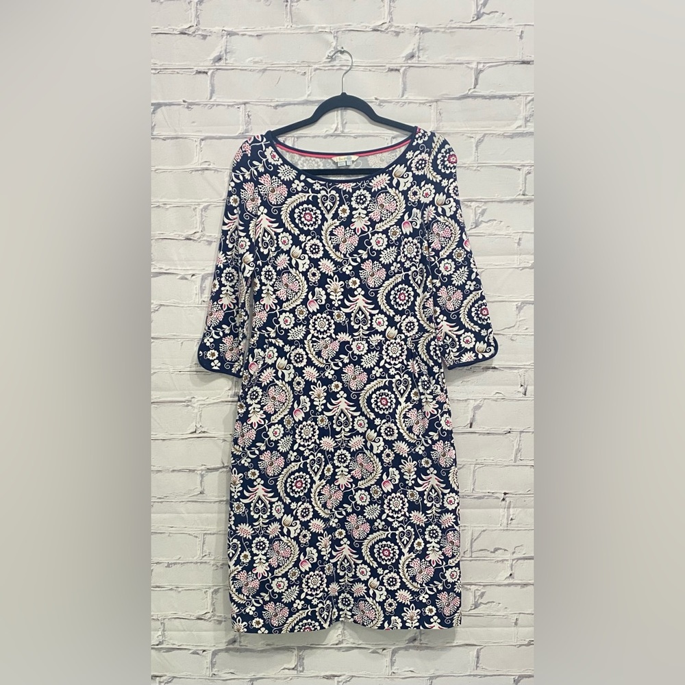 Boden Jessi Dress in Blue Floral Print